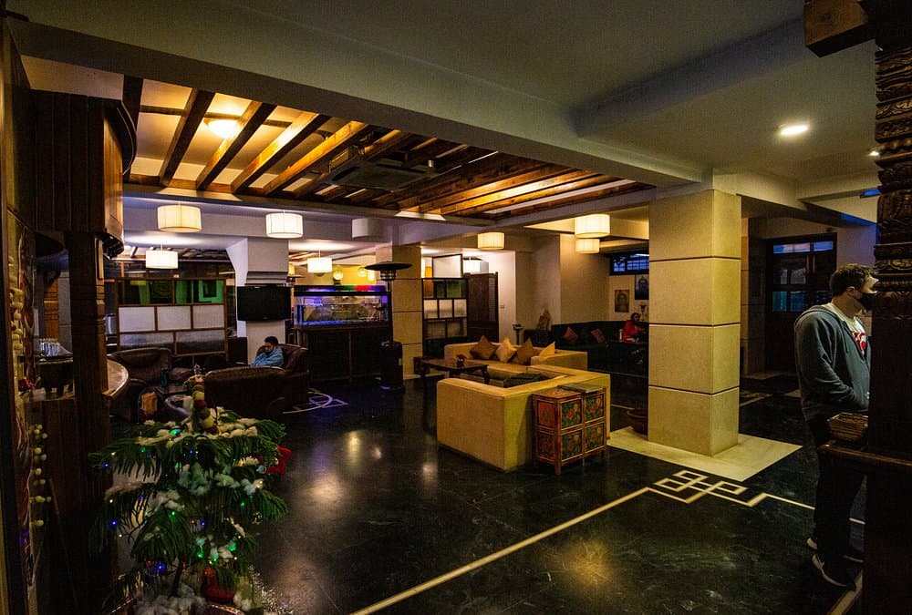Spacious guest area at Hotel Holy Himalaya