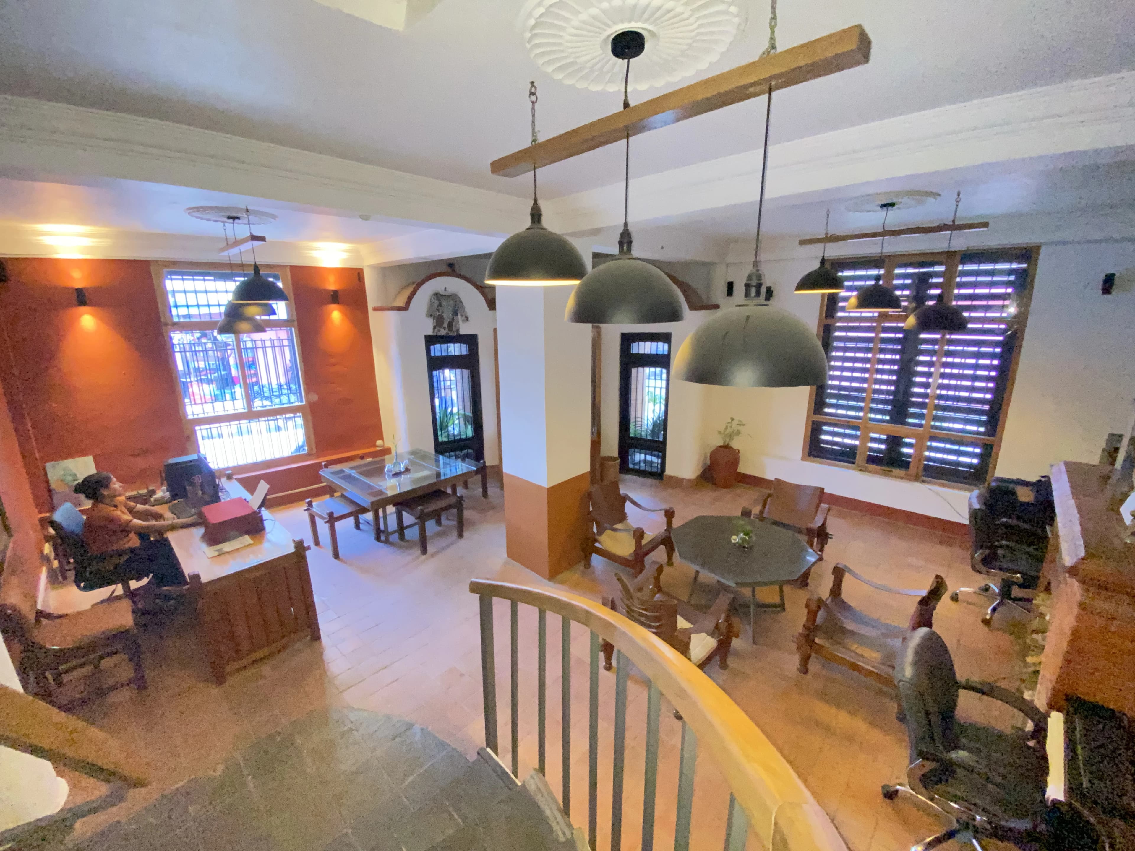 Living room at Khusibu Eco Trek office